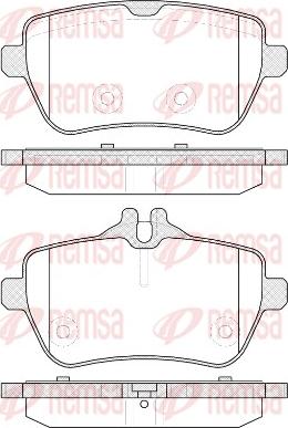 Remsa 1535.00 - Тормозные колодки, дисковые, комплект autosila-amz.com