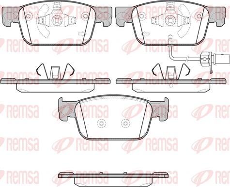 Remsa 1692.01 - Тормозные колодки, дисковые, комплект autosila-amz.com