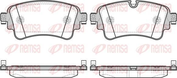 Remsa 1669.08 - Тормозные колодки, дисковые, комплект autosila-amz.com