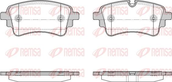 Remsa 1669.10 - Тормозные колодки, дисковые, комплект autosila-amz.com