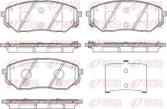 Remsa 1661.02 - Тормозные колодки, дисковые, комплект autosila-amz.com