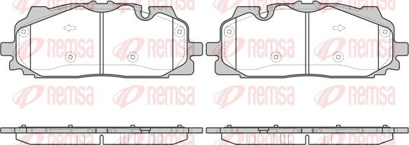 Remsa 1667.00 - Тормозные колодки, дисковые, комплект autosila-amz.com