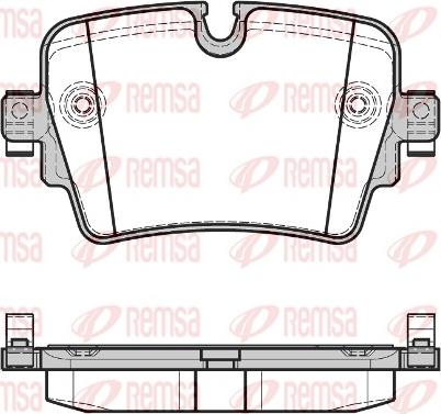 Remsa 1614.08 - Тормозные колодки, дисковые, комплект autosila-amz.com