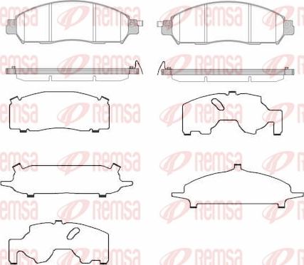 Remsa 1612.24 - Тормозные колодки, дисковые, комплект autosila-amz.com