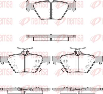 Remsa 1638.02 - Тормозные колодки, дисковые, комплект autosila-amz.com