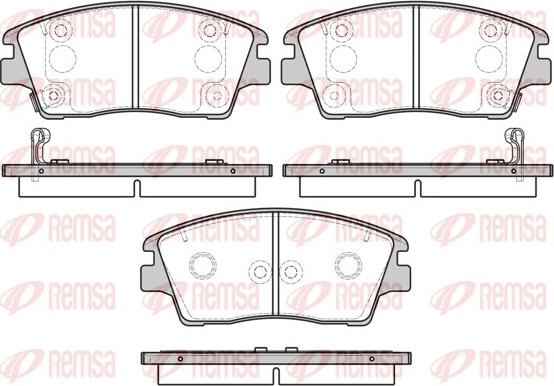 Remsa 1676.02 - Тормозные колодки, дисковые, комплект autosila-amz.com