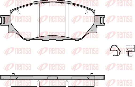 Remsa 1671.04 - Тормозные колодки, дисковые, комплект autosila-amz.com