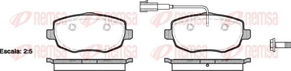 Remsa 1099.01 - Тормозные колодки, дисковые, комплект autosila-amz.com