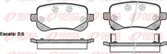 Remsa 1095.02 - Тормозные колодки, дисковые, комплект autosila-amz.com