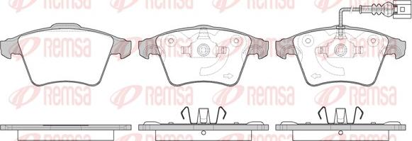 Remsa 1045.11 - Тормозные колодки, дисковые, комплект autosila-amz.com