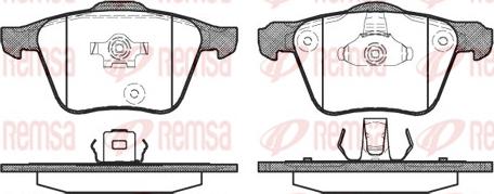 Remsa 1043.00 - Тормозные колодки, дисковые, комплект autosila-amz.com