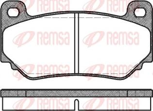 Remsa 1057.00 - Тормозные колодки, дисковые, комплект autosila-amz.com