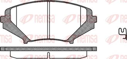 Remsa 1080.01 - Тормозные колодки, дисковые, комплект autosila-amz.com