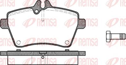 Remsa 1144.00 - Колодки тормозные дисковые передн. MB A-class W169 1.5-1.8CDi 04> autosila-amz.com