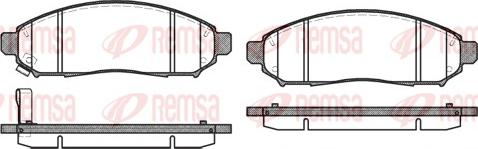 Remsa 1162.01 - Тормозные колодки, дисковые, комплект autosila-amz.com