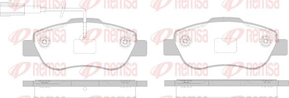Remsa 1100.02 - Тормозные колодки, дисковые, комплект autosila-amz.com