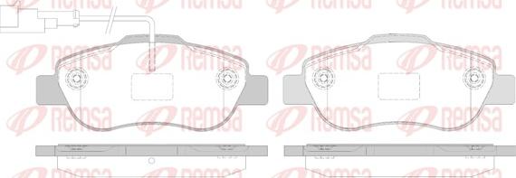 Remsa 1100.12 - Тормозные колодки, дисковые, комплект autosila-amz.com