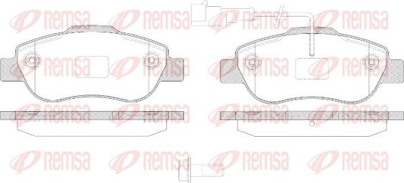 Remsa 1100.21 - Тормозные колодки, дисковые, комплект autosila-amz.com