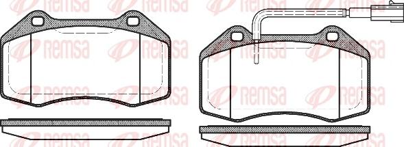 Remsa 1113.12 - Тормозные колодки, дисковые, комплект autosila-amz.com