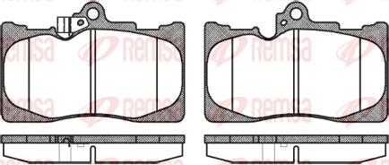 Remsa 1180.02 - Тормозные колодки, дисковые, комплект autosila-amz.com