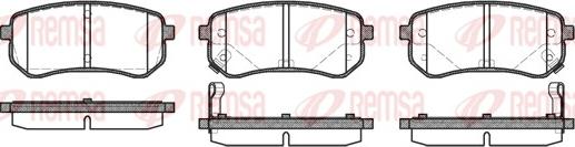 Remsa 1135.02 - Тормозные колодки, дисковые, комплект autosila-amz.com