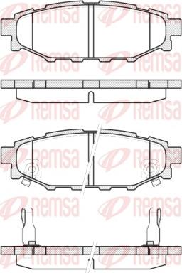 Remsa 1136.12 - Тормозные колодки, дисковые, комплект autosila-amz.com