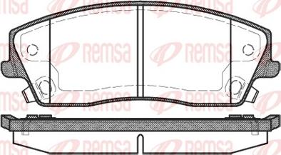 Remsa 1126.08 - Тормозные колодки, дисковые, комплект autosila-amz.com