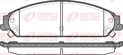 Remsa 1128.08 - Тормозные колодки, дисковые, комплект autosila-amz.com