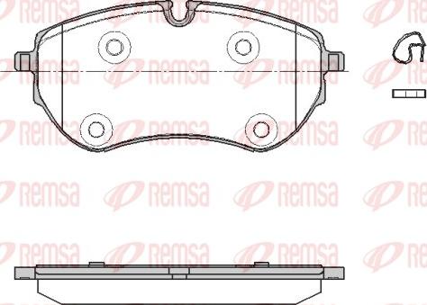 Remsa 1853.00 - Тормозные колодки, дисковые, комплект autosila-amz.com