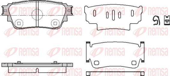 Remsa 1861.00 - Тормозные колодки, дисковые, комплект autosila-amz.com