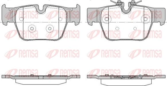 Remsa 1868.00 - Тормозные колодки, дисковые, комплект autosila-amz.com