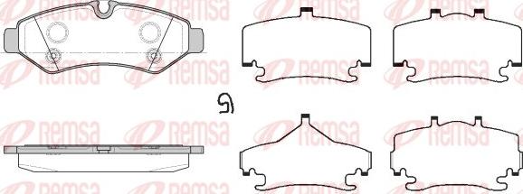 Remsa 1867.00 - Тормозные колодки, дисковые, комплект autosila-amz.com