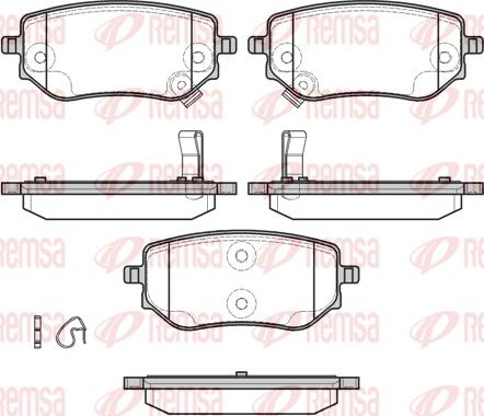 Remsa 1802.02 - Тормозные колодки, дисковые, комплект autosila-amz.com