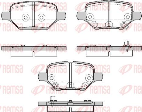 Remsa 1810.02 - Тормозные колодки, дисковые, комплект autosila-amz.com