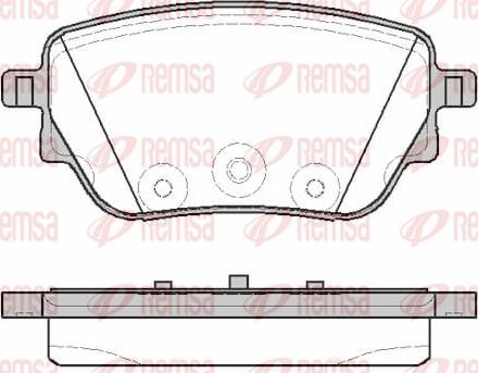 Remsa 1838.00 - Тормозные колодки, дисковые, комплект autosila-amz.com