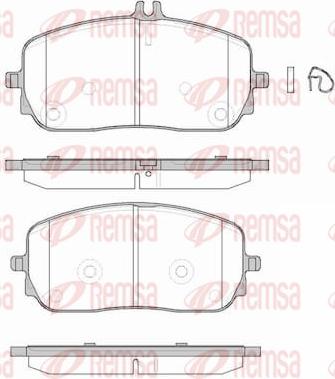 Remsa 1826.00 - Тормозные колодки, дисковые, комплект autosila-amz.com