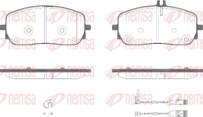 Remsa 1826.02 - Тормозные колодки, дисковые, комплект autosila-amz.com