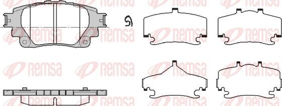 Remsa 1871.00 - Тормозные колодки, дисковые, комплект autosila-amz.com