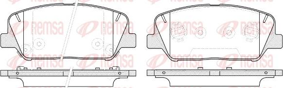 Remsa 1398.12 - Тормозные колодки, дисковые, комплект autosila-amz.com