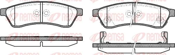 Remsa 1349.02 - Тормозные колодки, дисковые, комплект autosila-amz.com