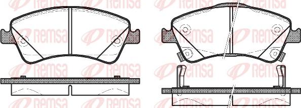 Remsa 1341.12 - Тормозные колодки, дисковые, комплект autosila-amz.com