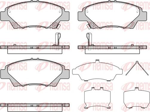 Remsa 1358.42 - Тормозные колодки, дисковые, комплект autosila-amz.com