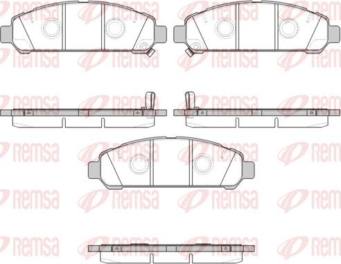 Remsa 1357.02 - Тормозные колодки, дисковые, комплект autosila-amz.com