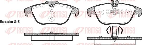 Remsa 1305.00 - Тормозные колодки, дисковые, комплект autosila-amz.com