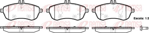 Remsa 1301.00 - Тормозные колодки, дисковые, комплект autosila-amz.com