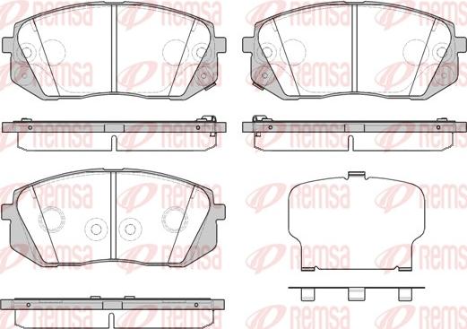 Remsa 1302.52 - Тормозные колодки, дисковые, комплект autosila-amz.com