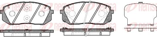 Remsa 1302.22 - Тормозные колодки, дисковые, комплект autosila-amz.com