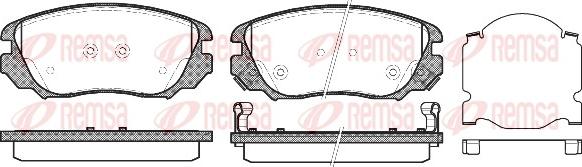 Remsa 1385.02 - Тормозные колодки, дисковые, комплект autosila-amz.com