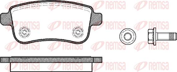 Remsa 1387.00 - Тормозные колодки, дисковые, комплект autosila-amz.com