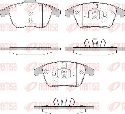 Remsa 1249.50 - Тормозные колодки, дисковые, комплект autosila-amz.com